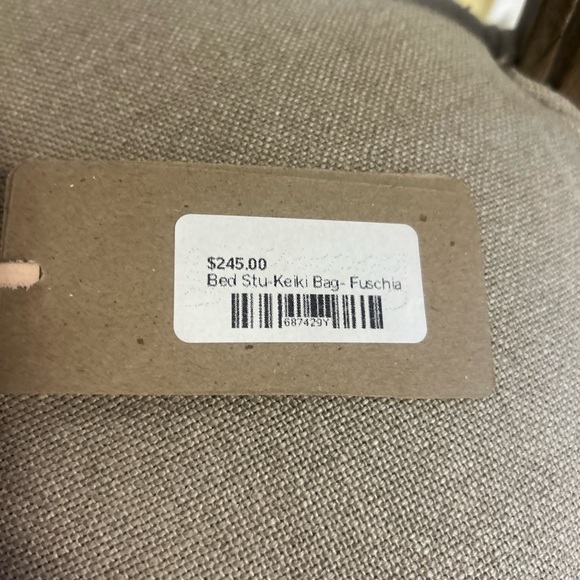 BED|STU Keiki  Fuschia Textured Leather Shoulder Bag - Picture 8 of 8